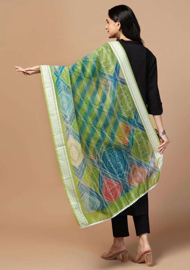 Ethnic Motifs Printed Cotton Chanderi Dupatta