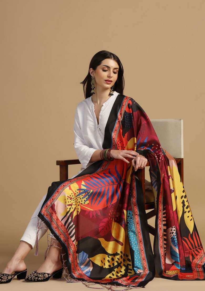 Ethnic Motifs Printed Dupatta - Indya