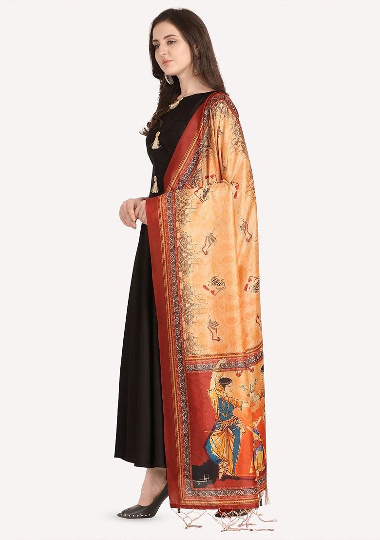 Ethnic Motifs Digital Printed Assam Silk Dupatta