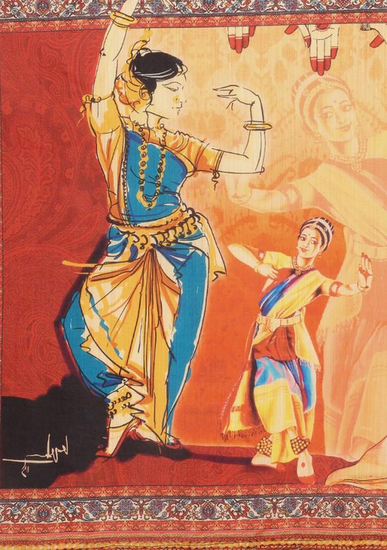 Ethnic Motifs Digital Printed Assam Silk Dupatta