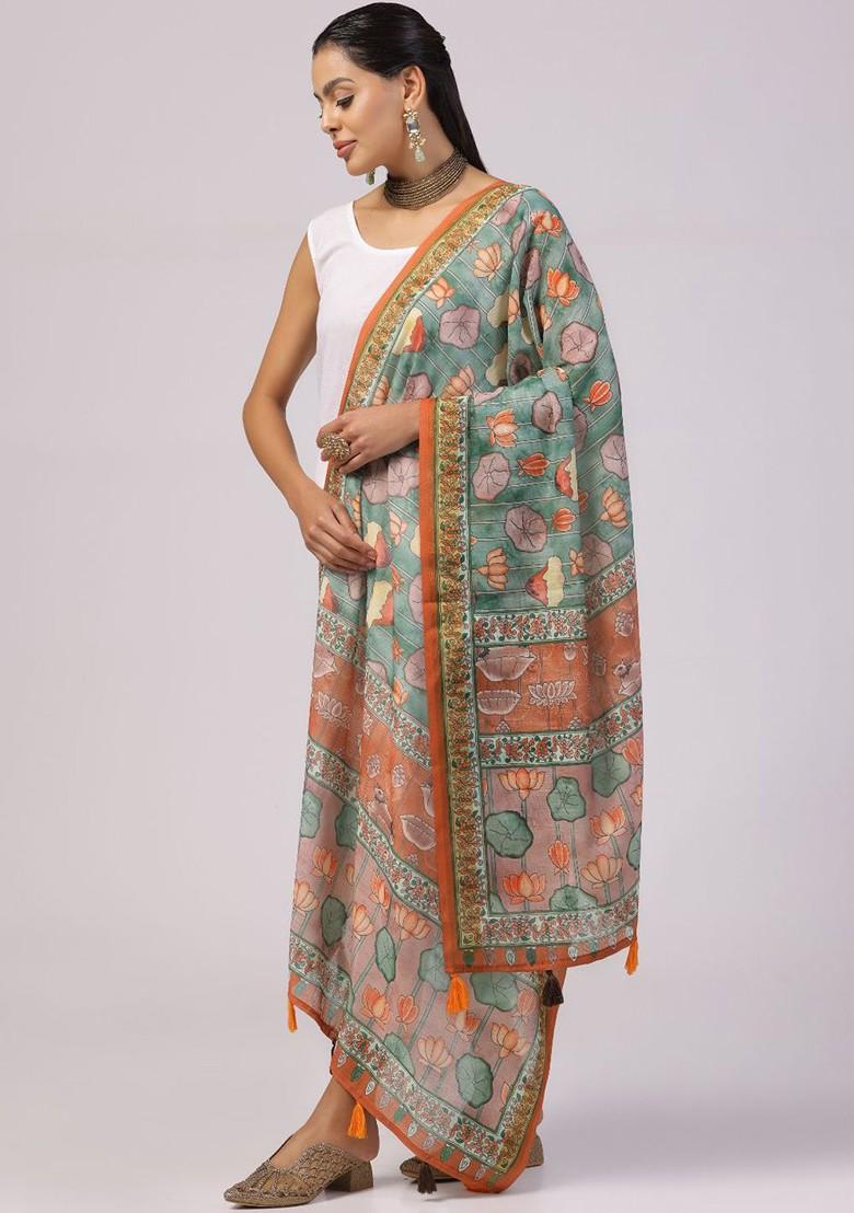 Ethnic Motifs Printed Tasselled Dupatta