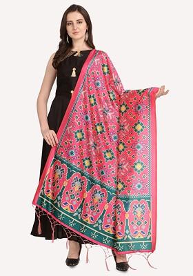 Ethnic Motifs Digital Printed Assam Silk Dupatta