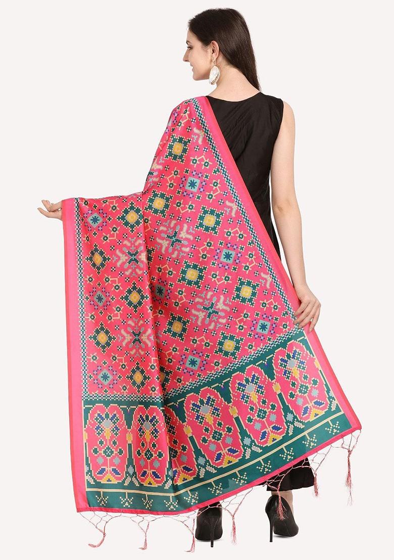 Ethnic Motifs Digital Printed Assam Silk Dupatta