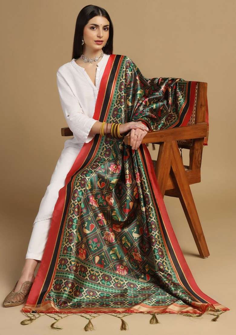 Ethnic Motifs Printed Dupatta - Indya