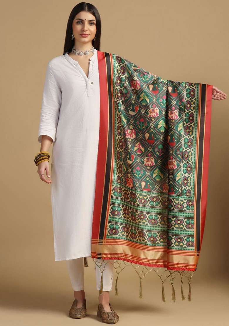 Ethnic Motifs Printed Dupatta - Indya