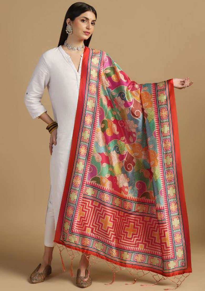 Ethnic Motifs Printed Dupatta - Indya