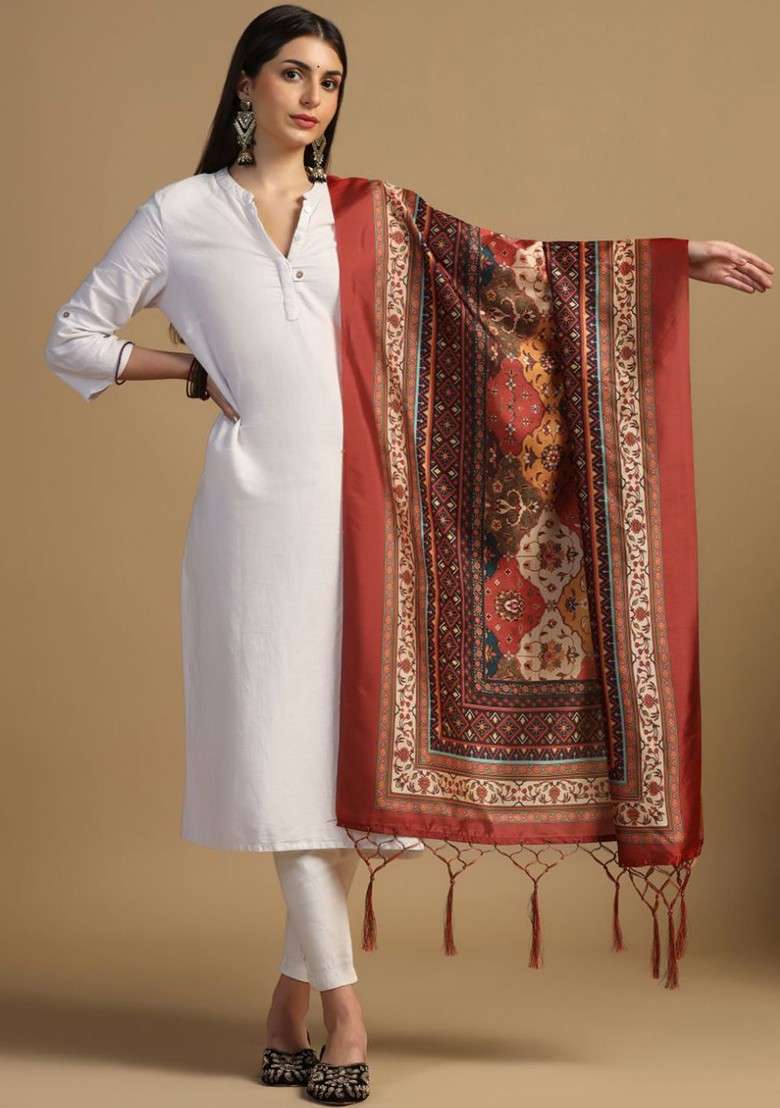 Ethnic Motifs Printed Dupatta - Indya