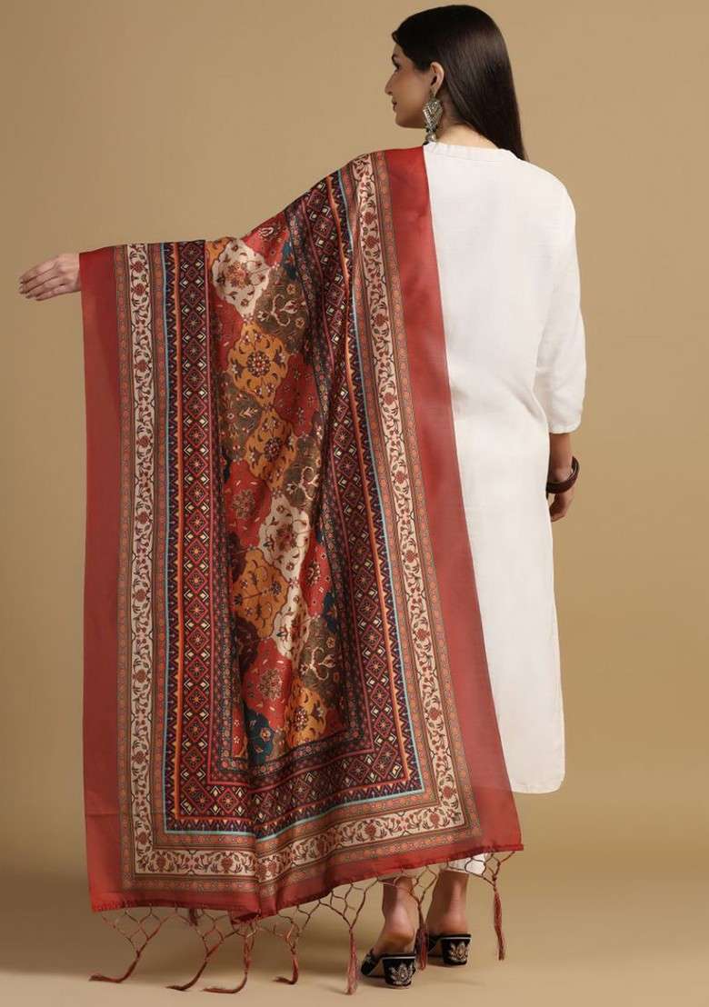 Ethnic Motifs Printed Dupatta - Indya