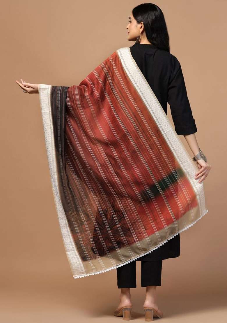 Ethnic Motifs Printed Dupatta - Indya