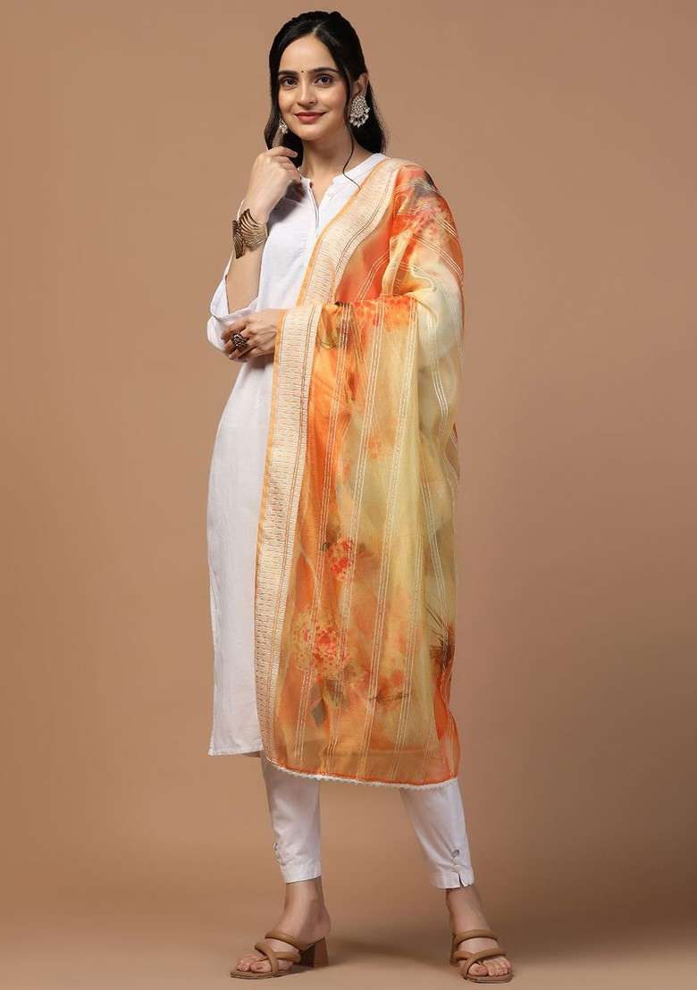Floral Printed Dupatta - Indya