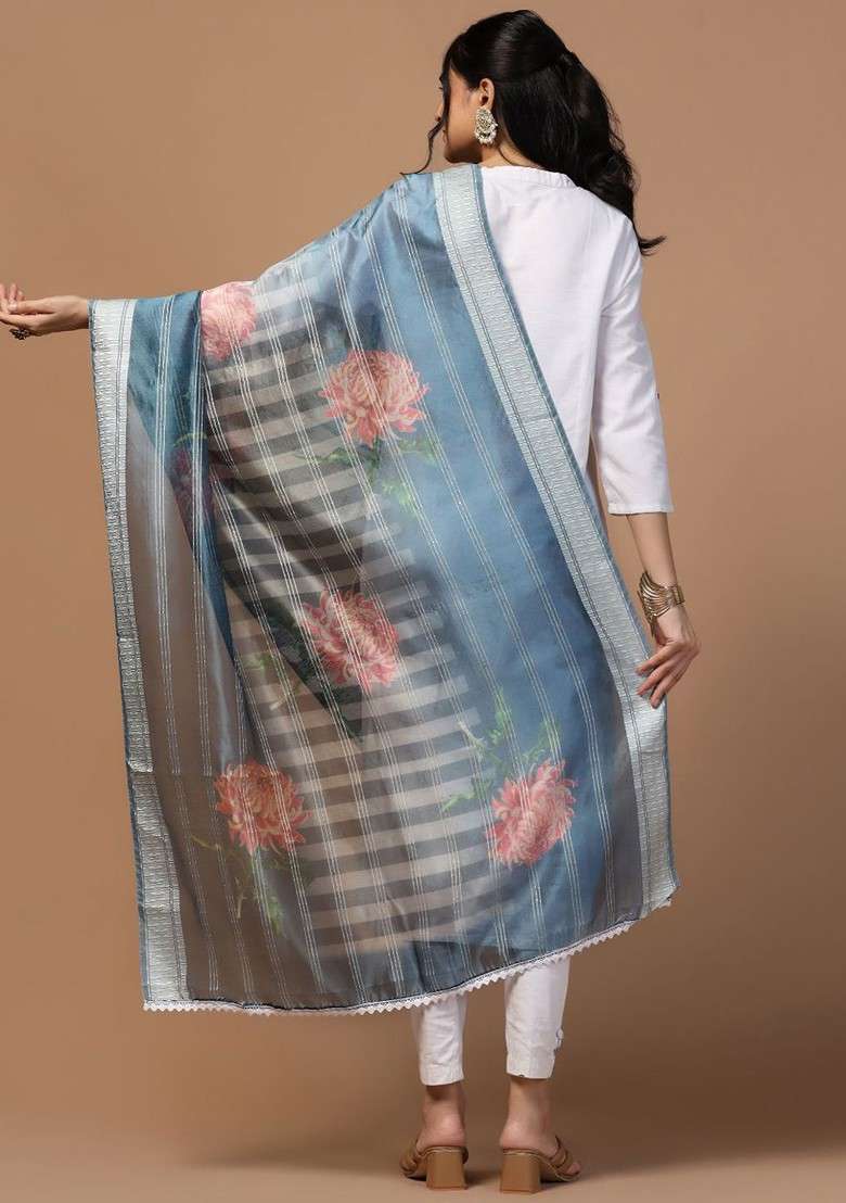 Floral Printed Dupatta - Indya