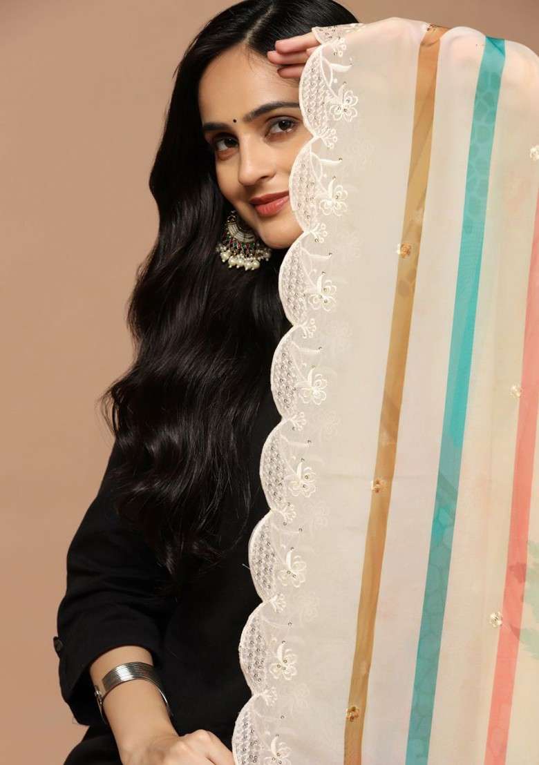 Printed Organza Dupatta - Indya