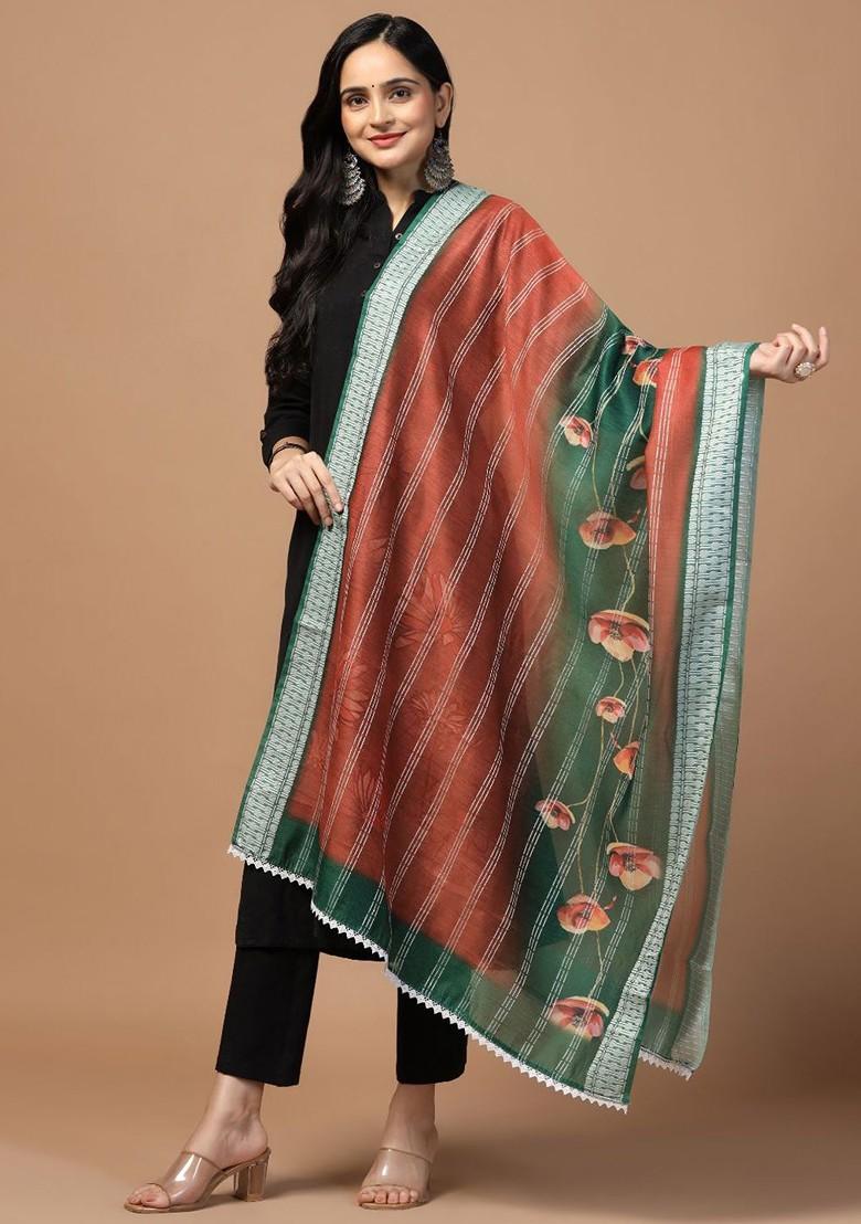 Ethnic Motifs Printed Chanderi Dupatta
