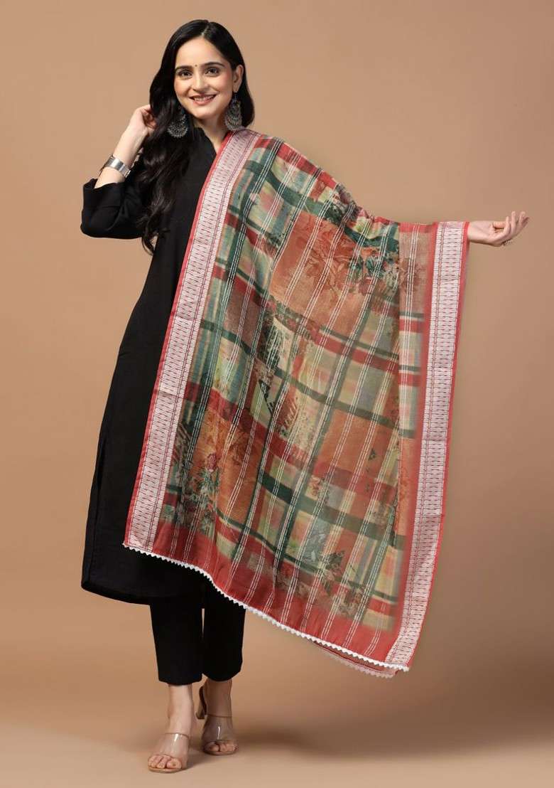 Floral Printed Dupatta - Indya
