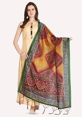 Ethnic Motifs Digital Printed Assam Silk Dupatta
