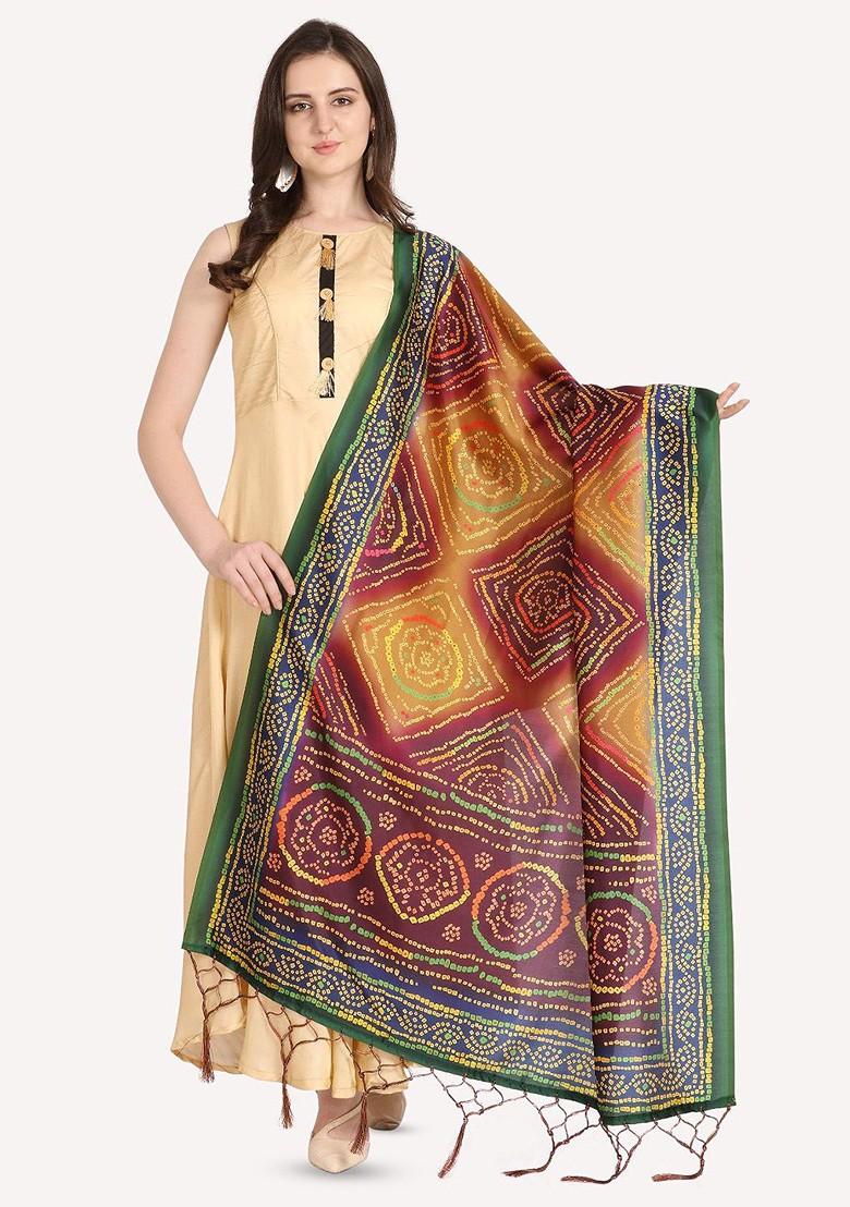Ethnic Motifs Digital Printed Assam Silk Dupatta