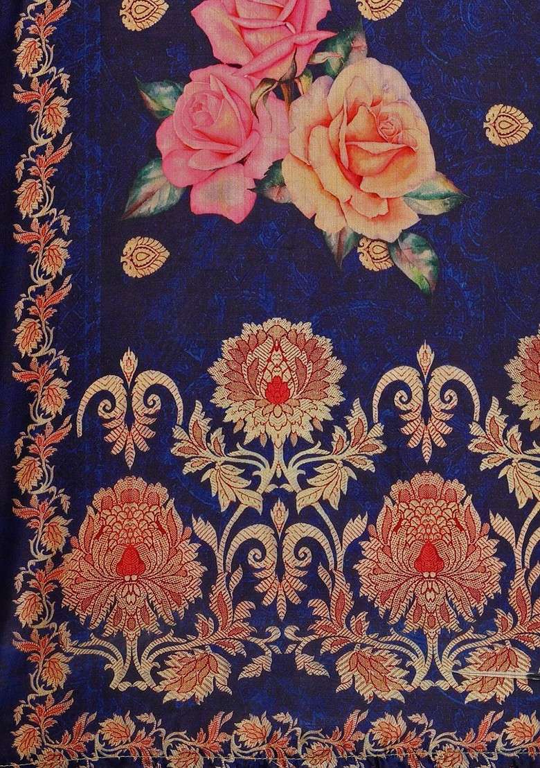Ethnic Motifs Digital Printed Assam Silk Dupatta - Indya