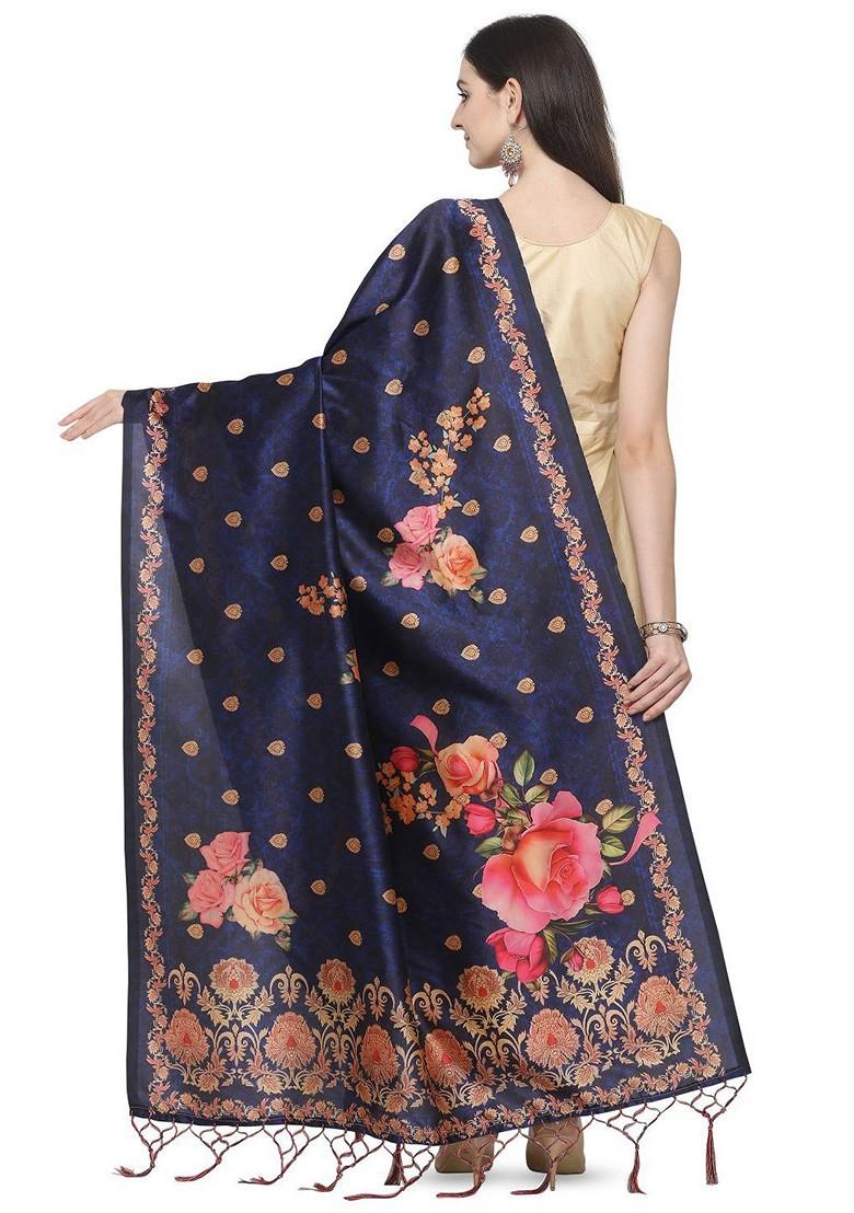 Ethnic Motifs Digital Printed Assam Silk Dupatta