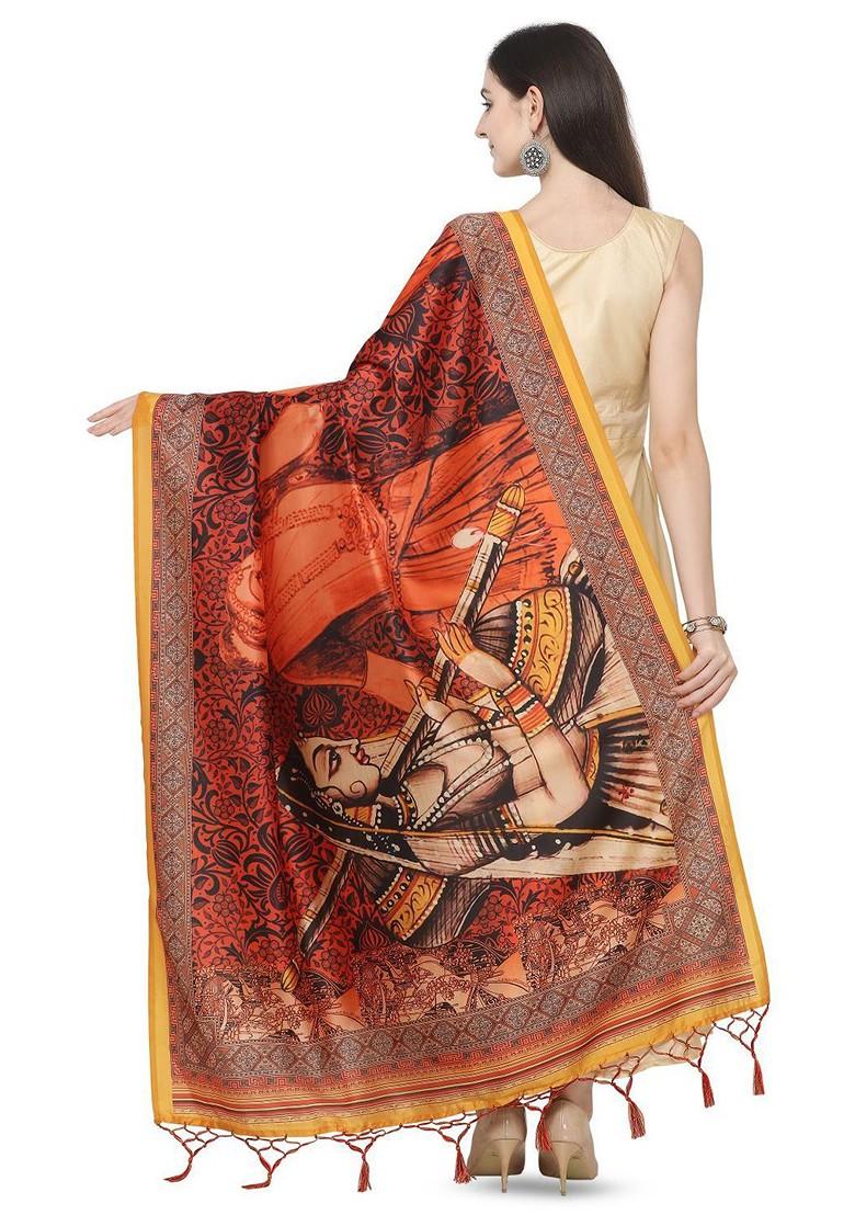Ethnic Motifs Digital Printed Assam Silk Dupatta