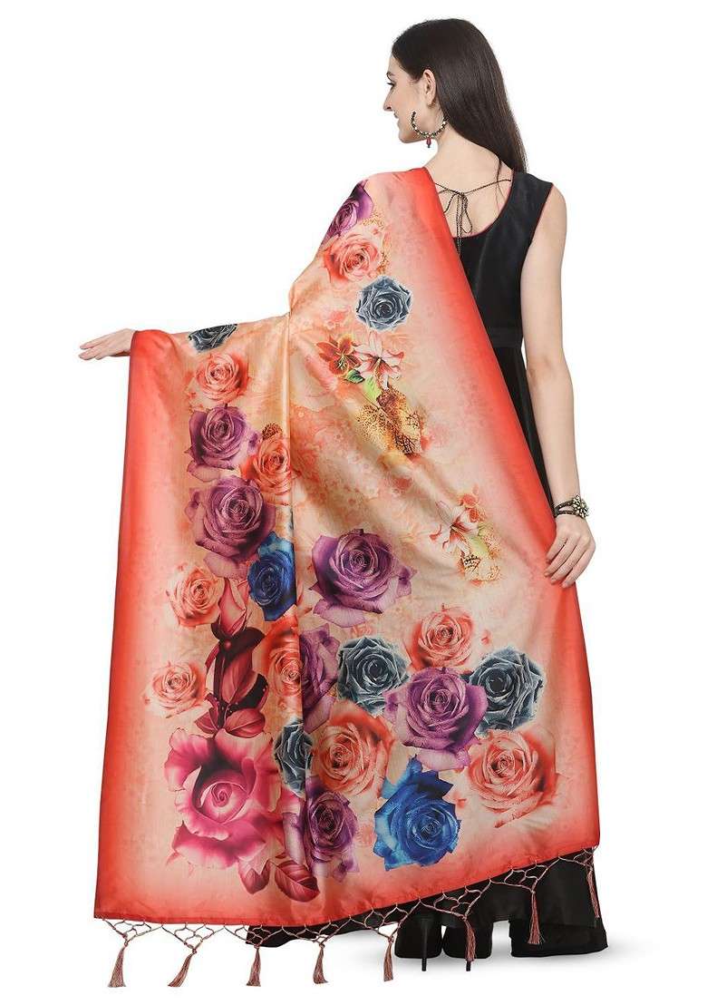 Ethnic Motifs Digital Printed Assam Silk Dupatta - Indya