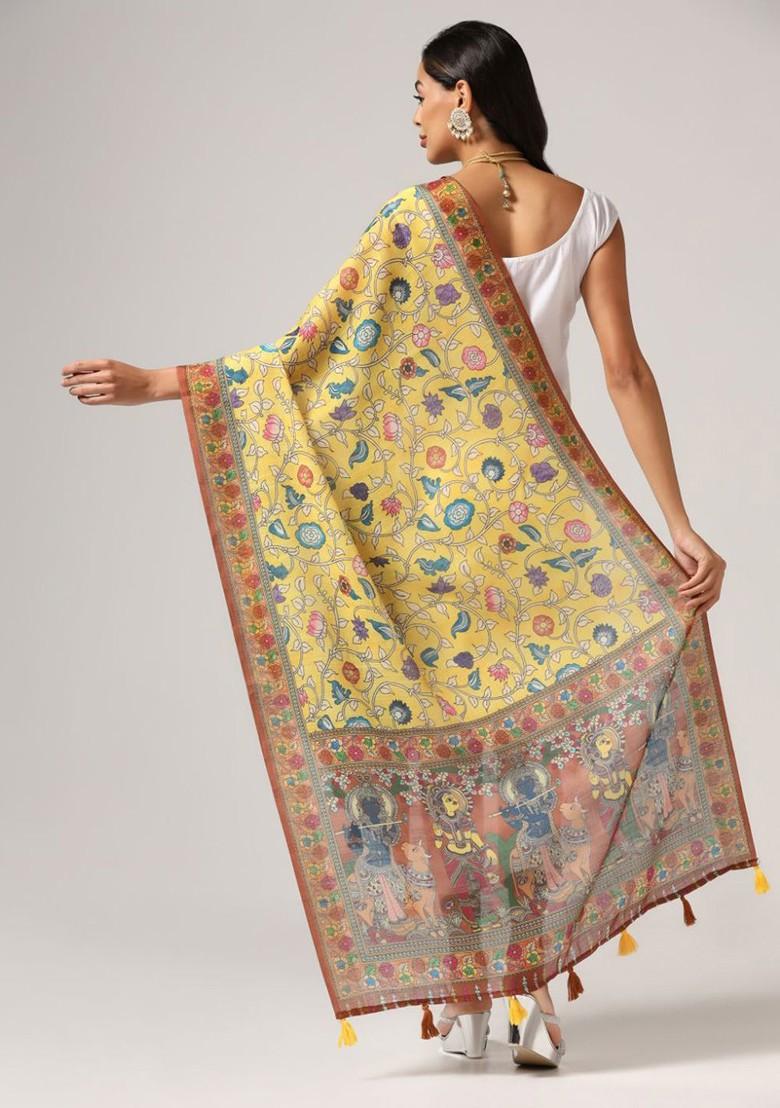Ethnic Motifs Printed Zari Dupatta