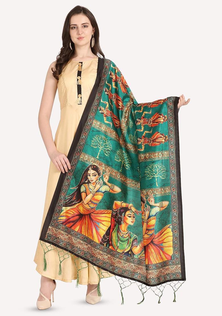 Ethnic Motifs Printed Assam Silk Dupatta