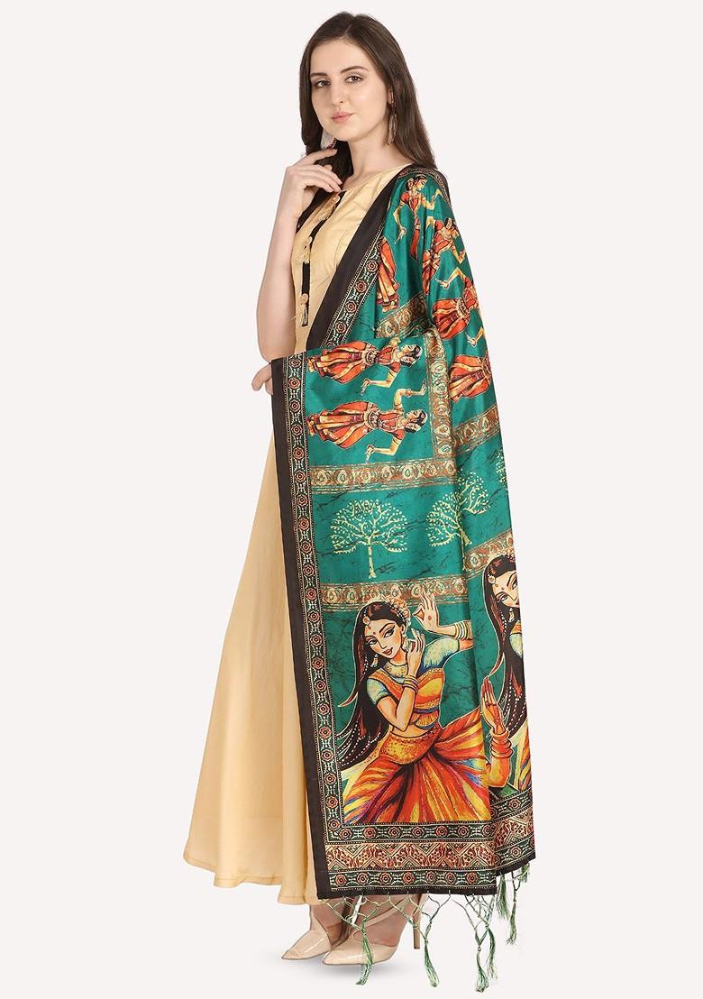 Ethnic Motifs Printed Assam Silk Dupatta