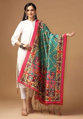 Ethnic Motifs Printed Assam Silk Dupatta