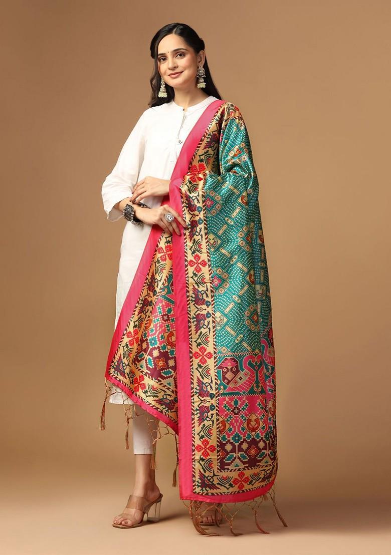 Ethnic Motifs Printed Assam Silk Dupatta