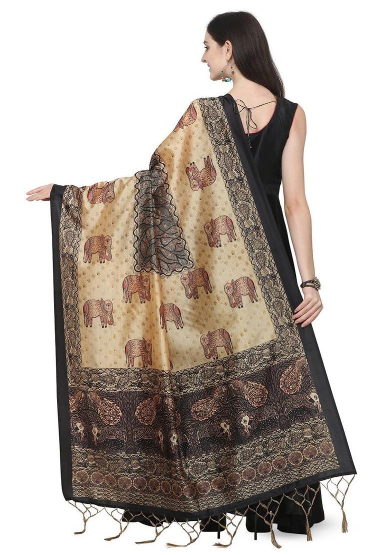 Ethnic Motifs Printed Assam Silk Dupatta