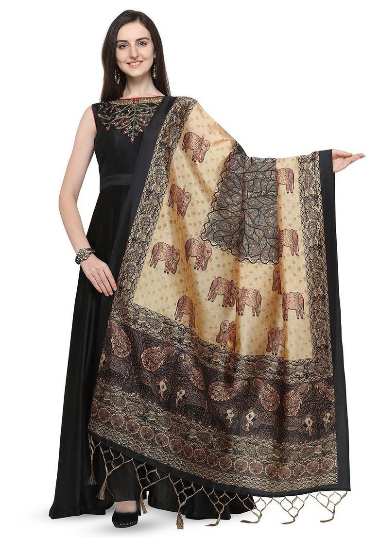 Ethnic Motifs Printed Assam Silk Dupatta