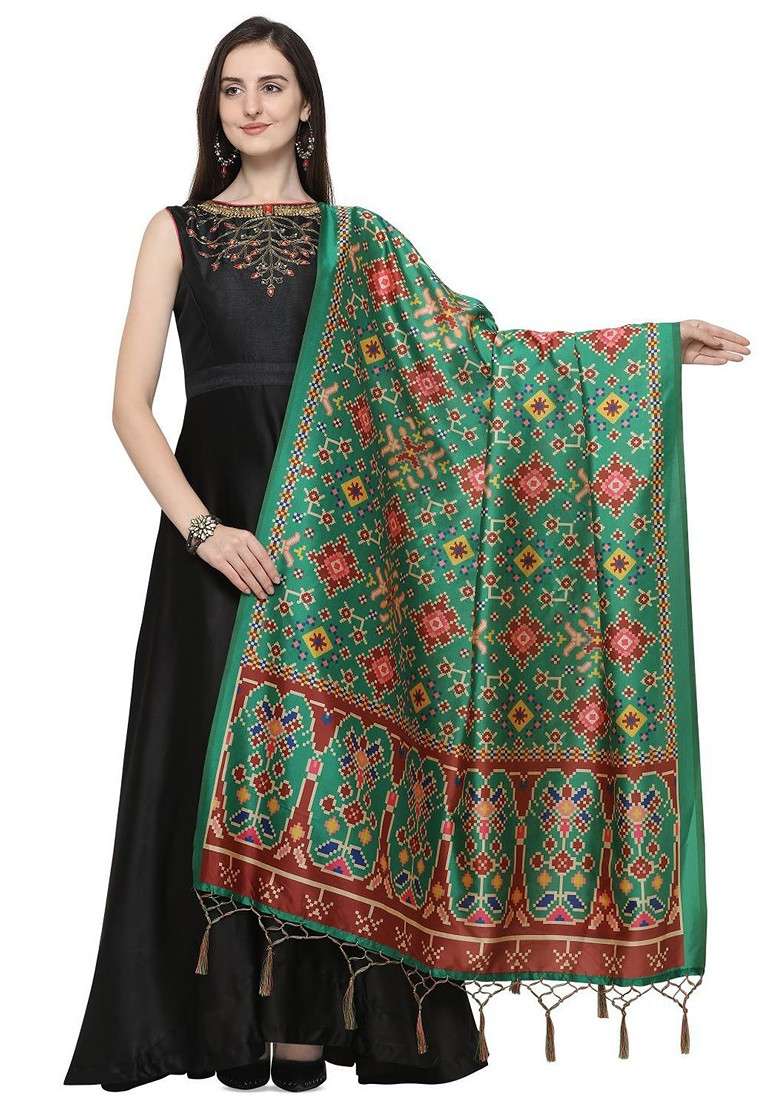 Ethnic Motifs Printed Assam Silk Dupatta - Indya