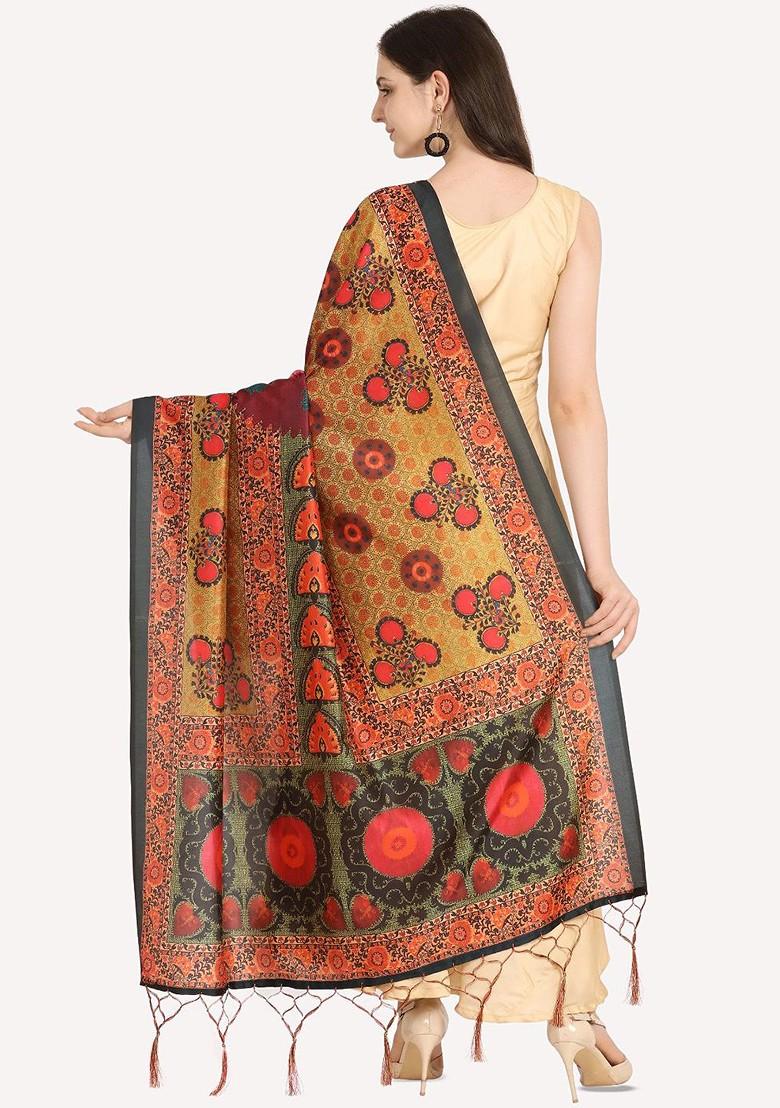 Ethnic Motifs Printed Assam Silk Dupatta