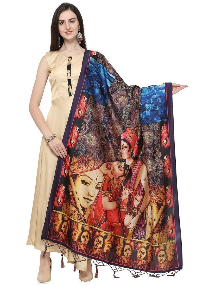 Ethnic Motifs Digital Printed Assam Silk Dupatta