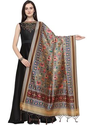 Ethnic Motifs Digital Printed Assam Silk Dupatta