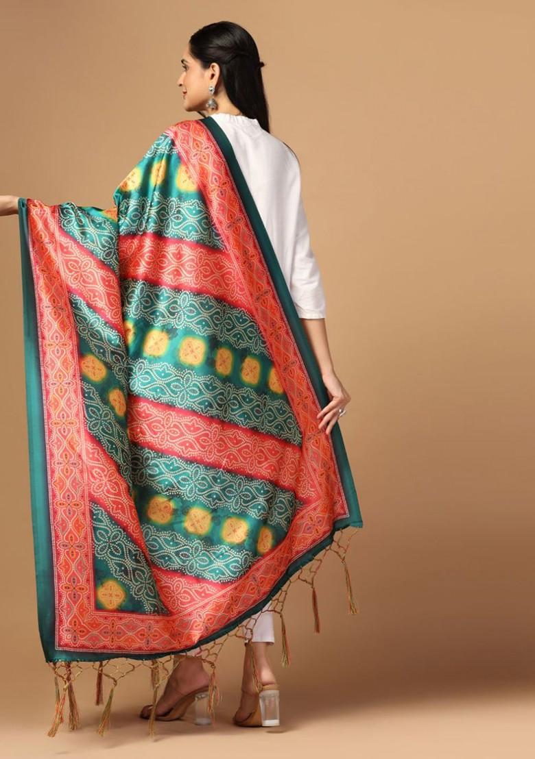 Ethnic Motifs Printed Assam Silk Dupatta