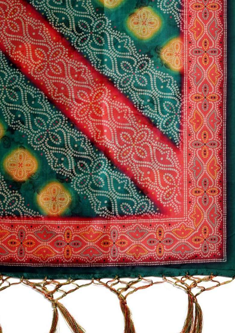 Ethnic Motifs Printed Assam Silk Dupatta - Indya
