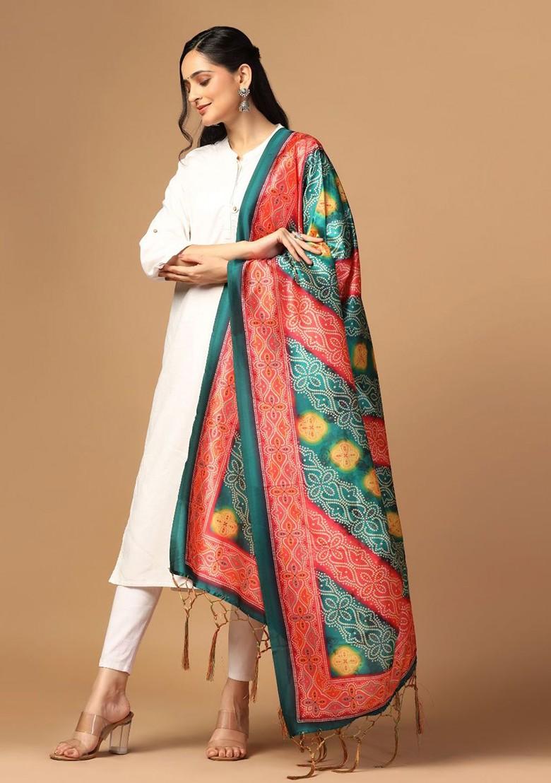 Ethnic Motifs Printed Assam Silk Dupatta