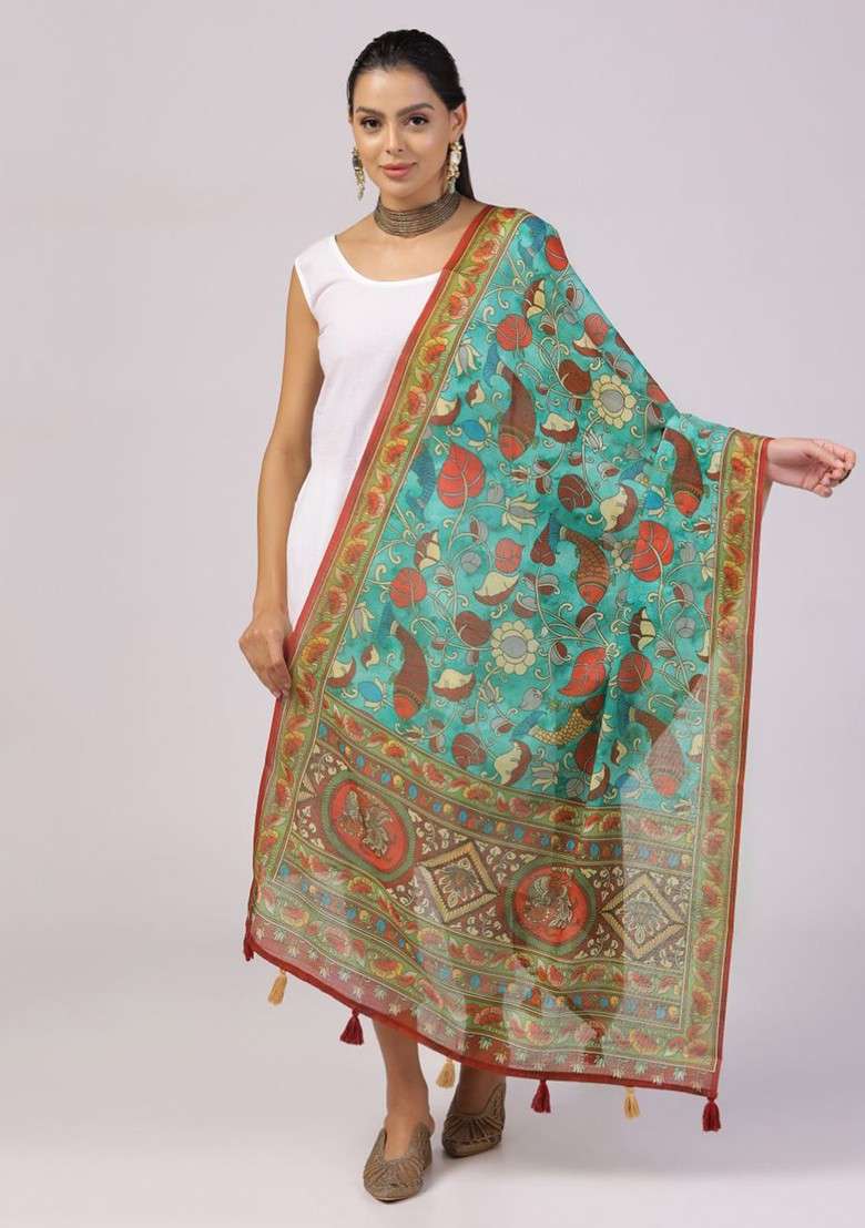 Ethnic Motifs Digital Printed Dupatta - Indya