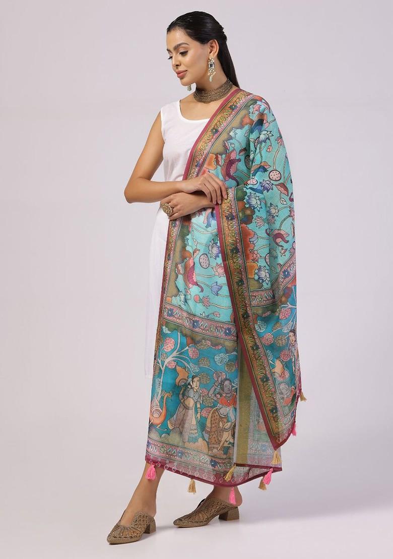 Ethnic Motifs Printed Tasselled Dupatta