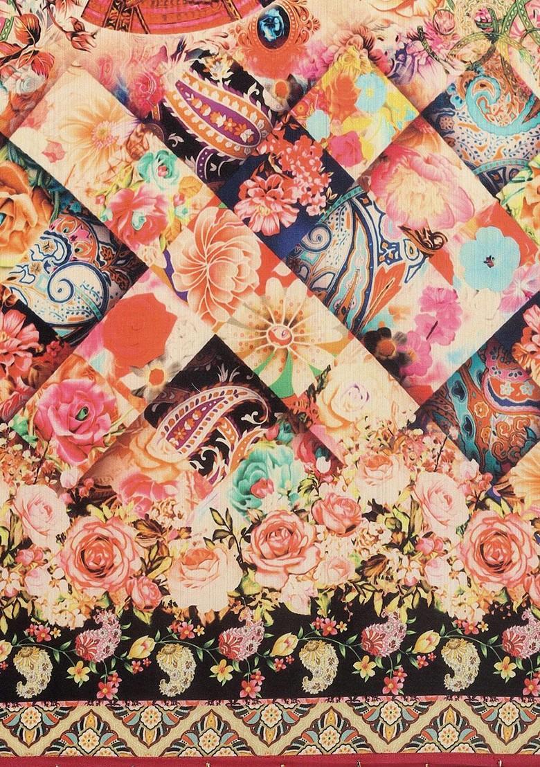 Ethnic Motifs Printed Assam Silk Tasselled Dupatta