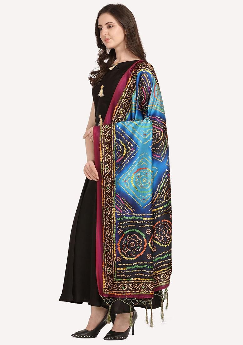 Ethnic Motifs Printed Assam Silk Tasselled Dupatta