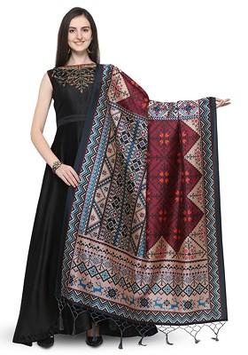 Ethnic Motifs Printed Assam Silk Dupatta