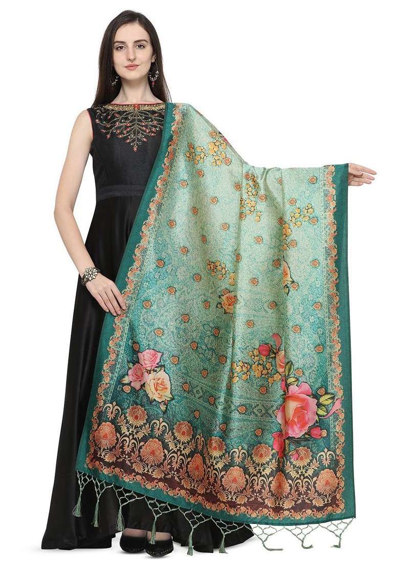 Ethnic Motifs Printed Assam Silk Dupatta - Indya