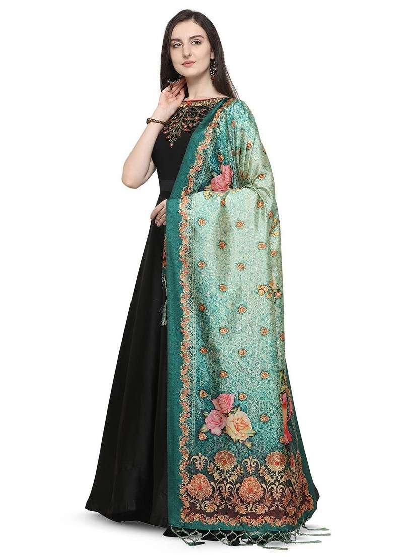 Ethnic Motifs Printed Assam Silk Dupatta - Indya
