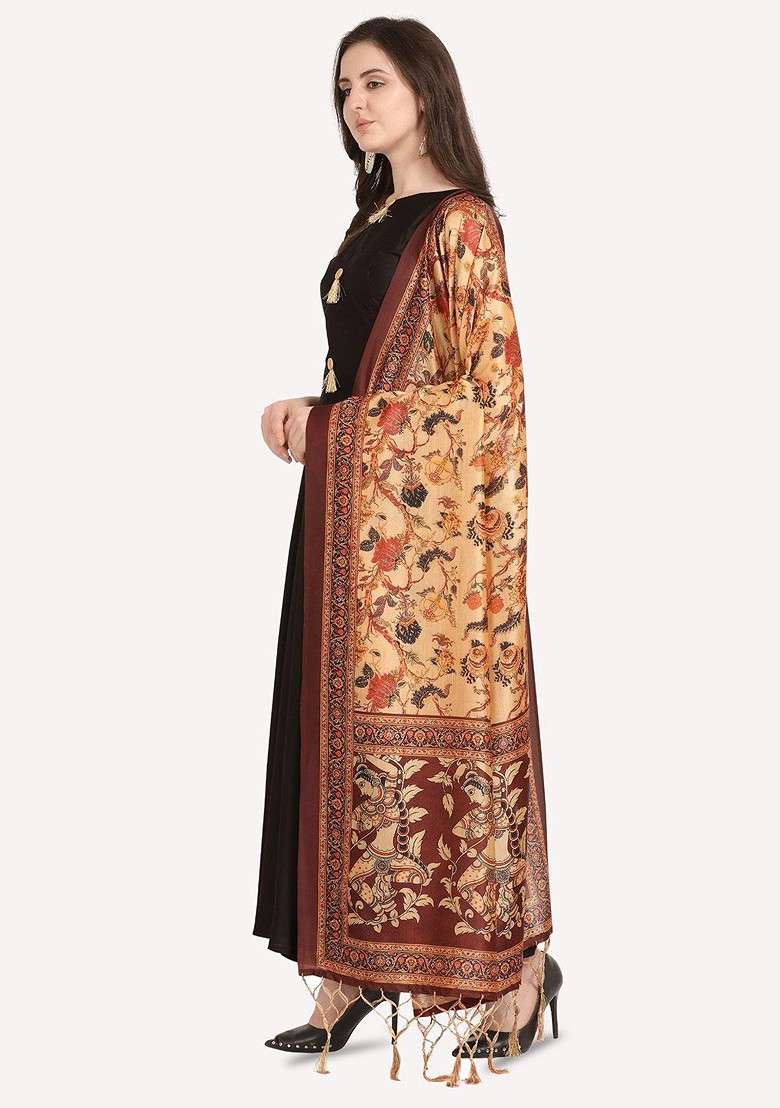 Ethnic Motifs Printed Assam Silk Dupatta - Indya