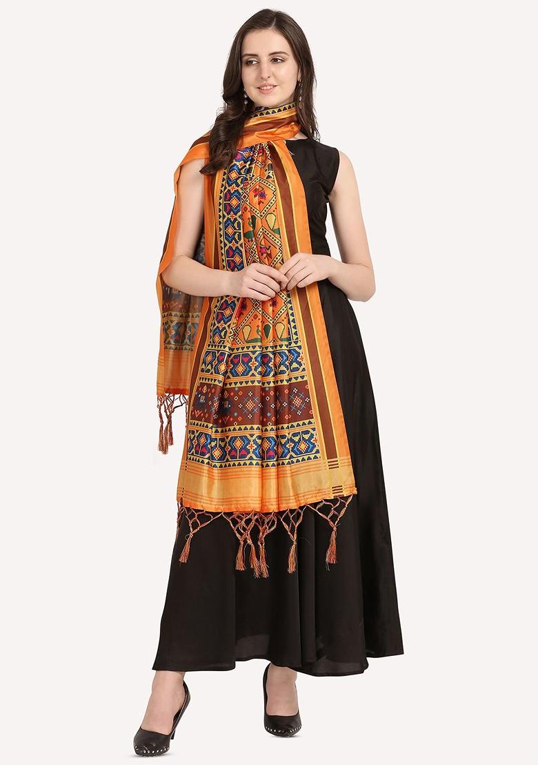 Ethnic Motifs Digital Printed Assam Silk Dupatta