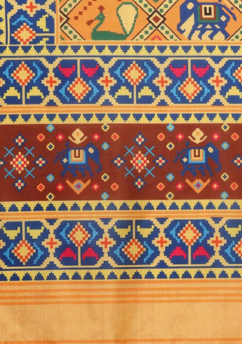 Ethnic Motifs Digital Printed Assam Silk Dupatta