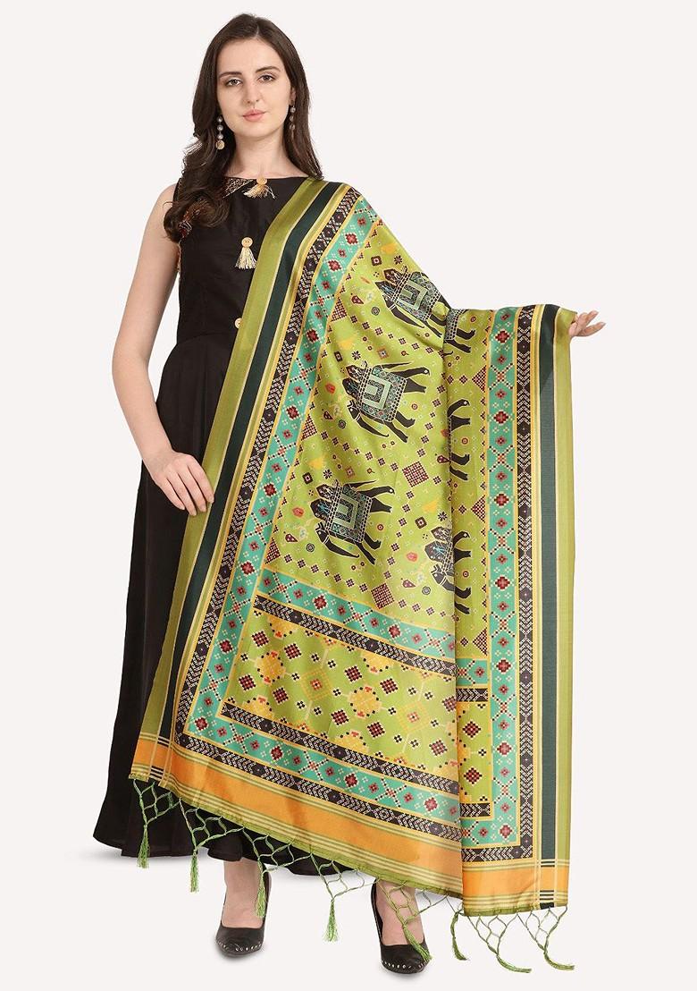 Ethnic Motifs Digital Printed Assam Silk Dupatta