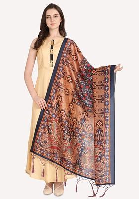 Ethnic Motifs Digital Printed Assam Silk Dupatta